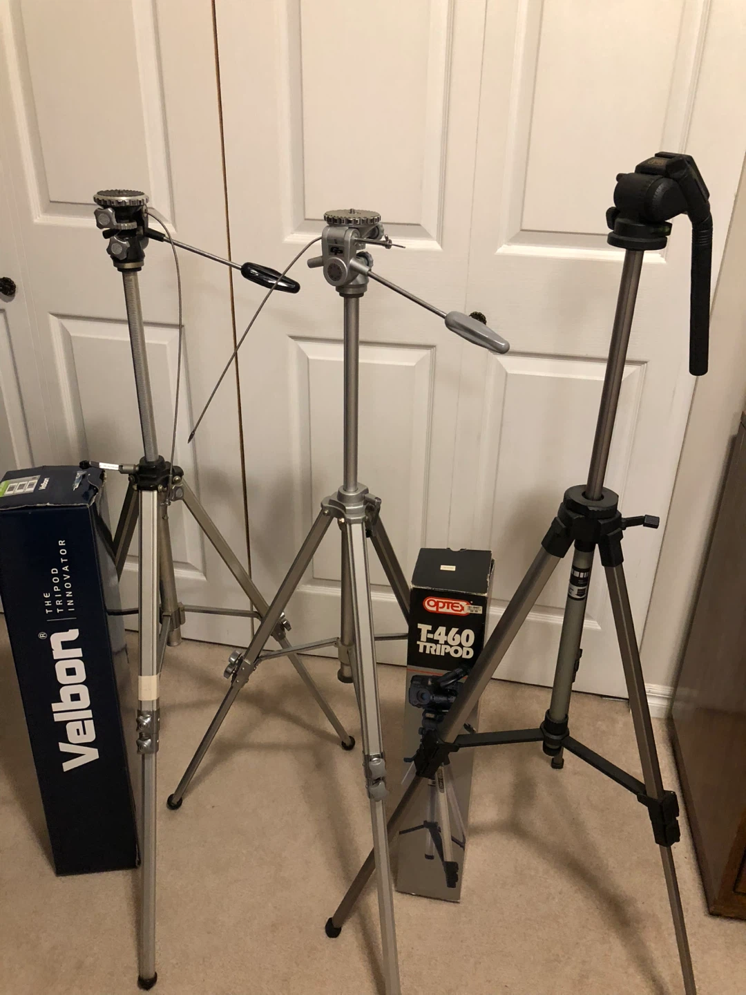 Velbon and Optex Tripods (3 total)