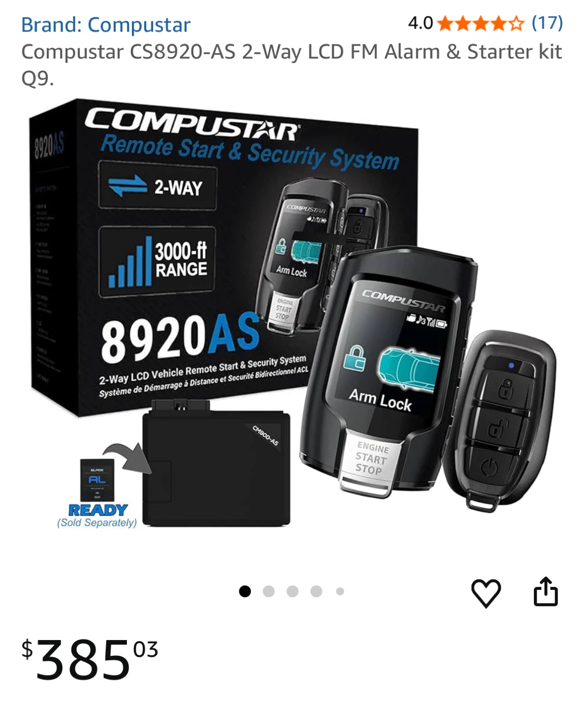 Compustar CS8920-AS 2-Way LCD Remote Start & Security System - photo 2