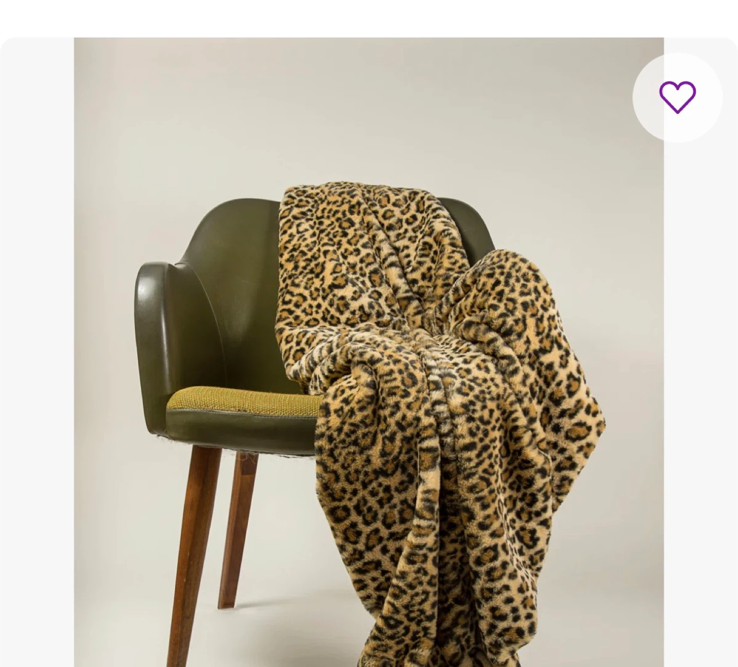 Leopard Print Faux Fur Throw Blanket