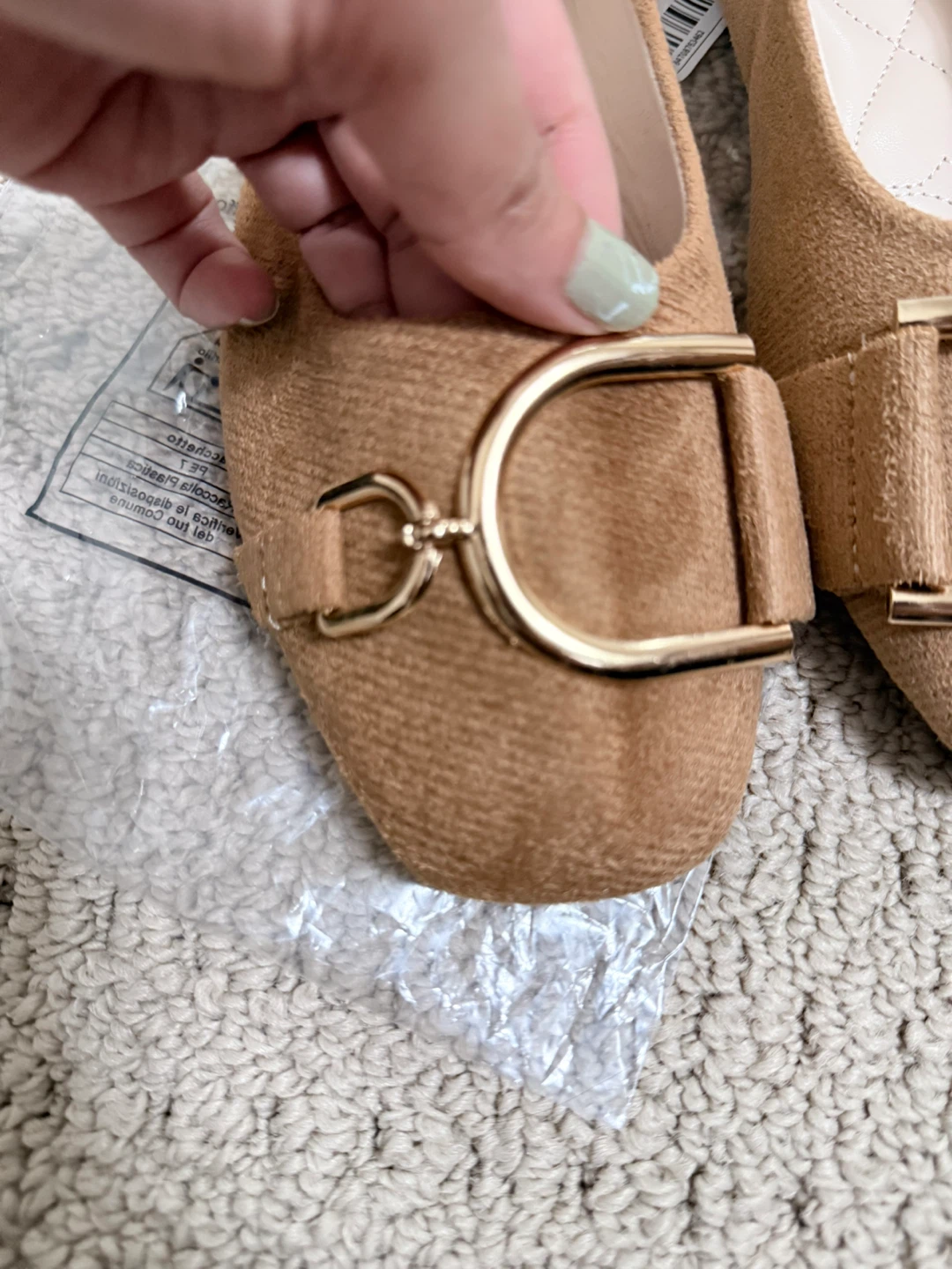 Tan Suede Ballet Flats - Size 39 - photo 3