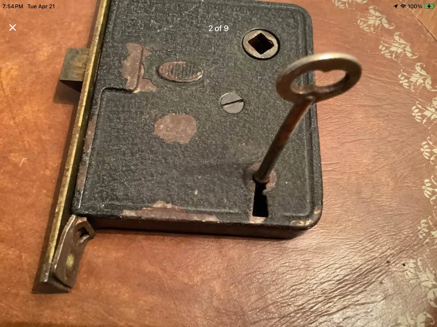 Antique Corbin (Belleville) Mortise Door Rim 🐞 - photo 4