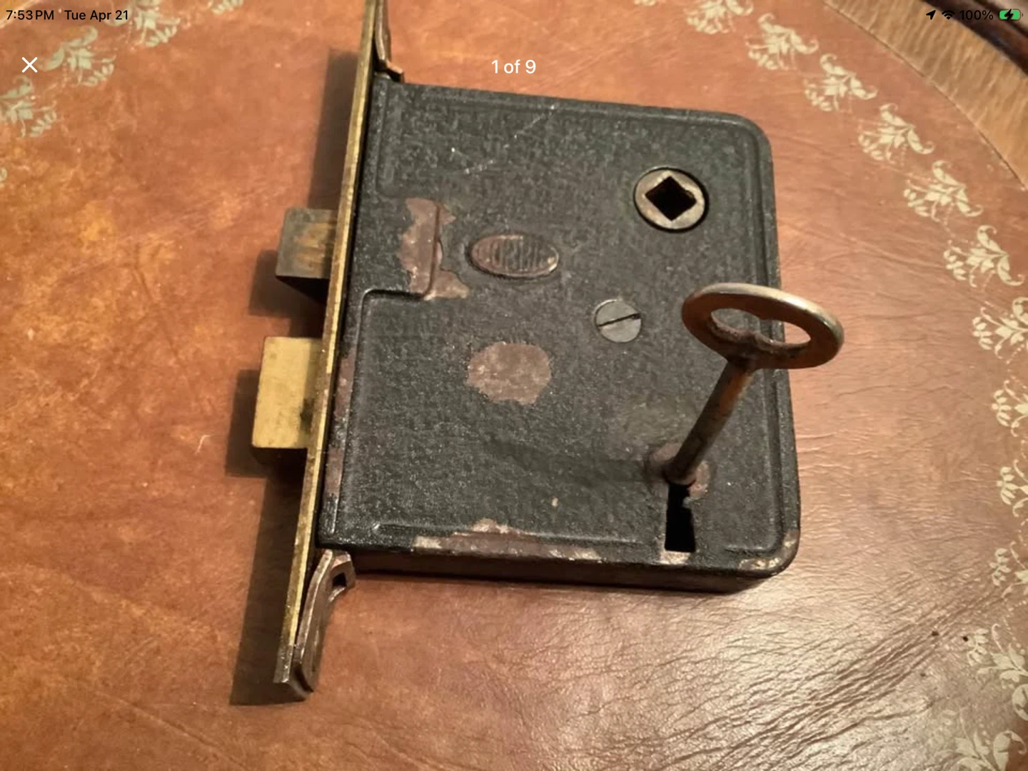 Antique Corbin (Belleville) Mortise Door Rim 🐞