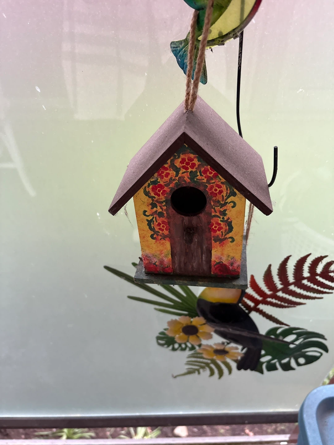 Decorative Birdhouse with Toucan and Hummingbird Accents - photo 2