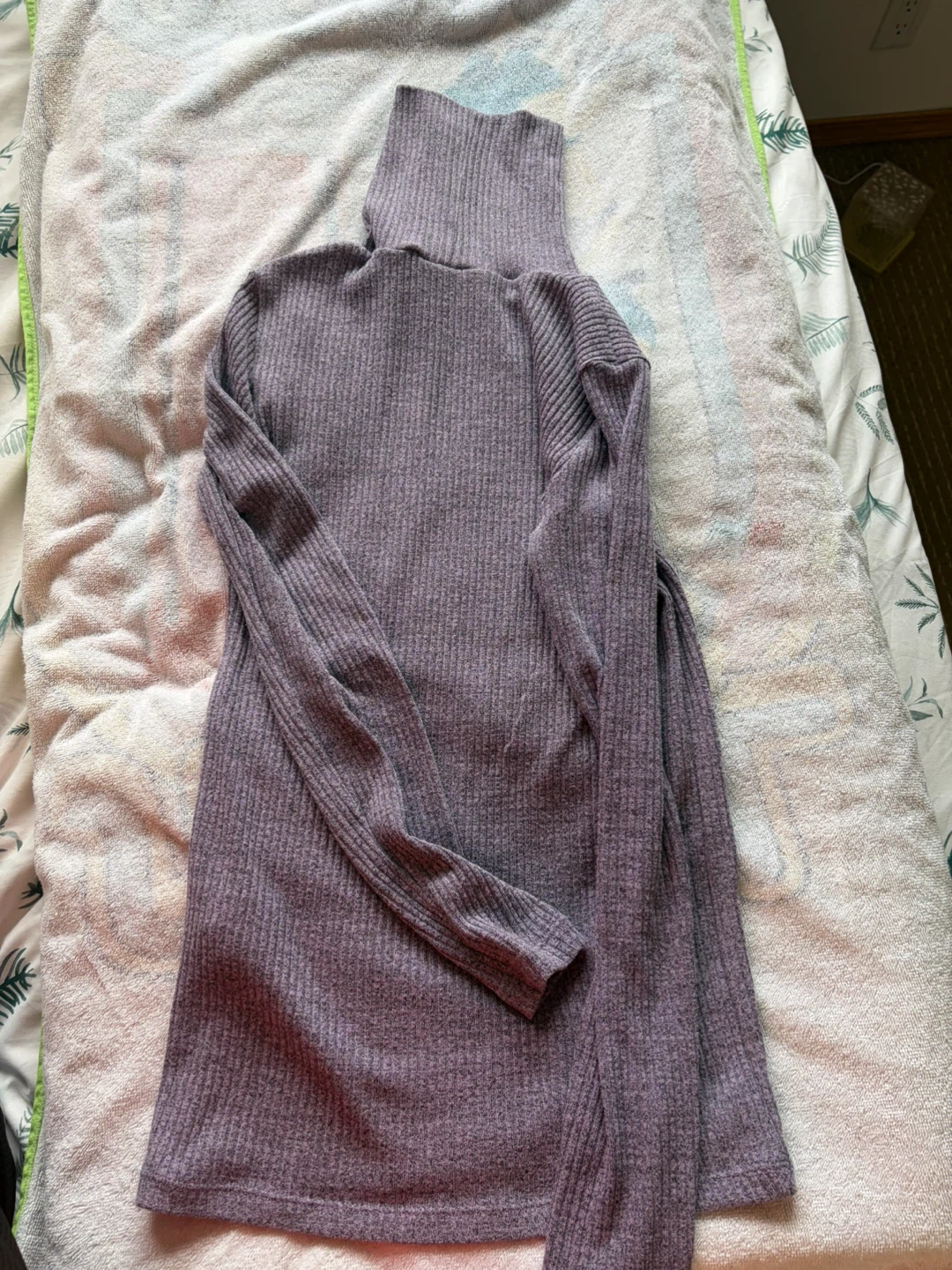 Ribbed Turtleneck Sweater - Purple - photo 3