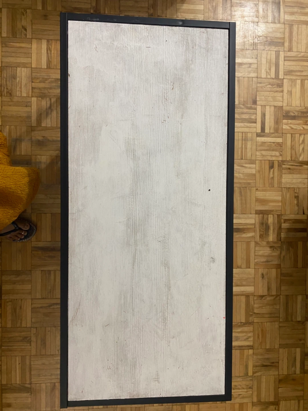 White Wash Coffee Table with Shelf - photo 4