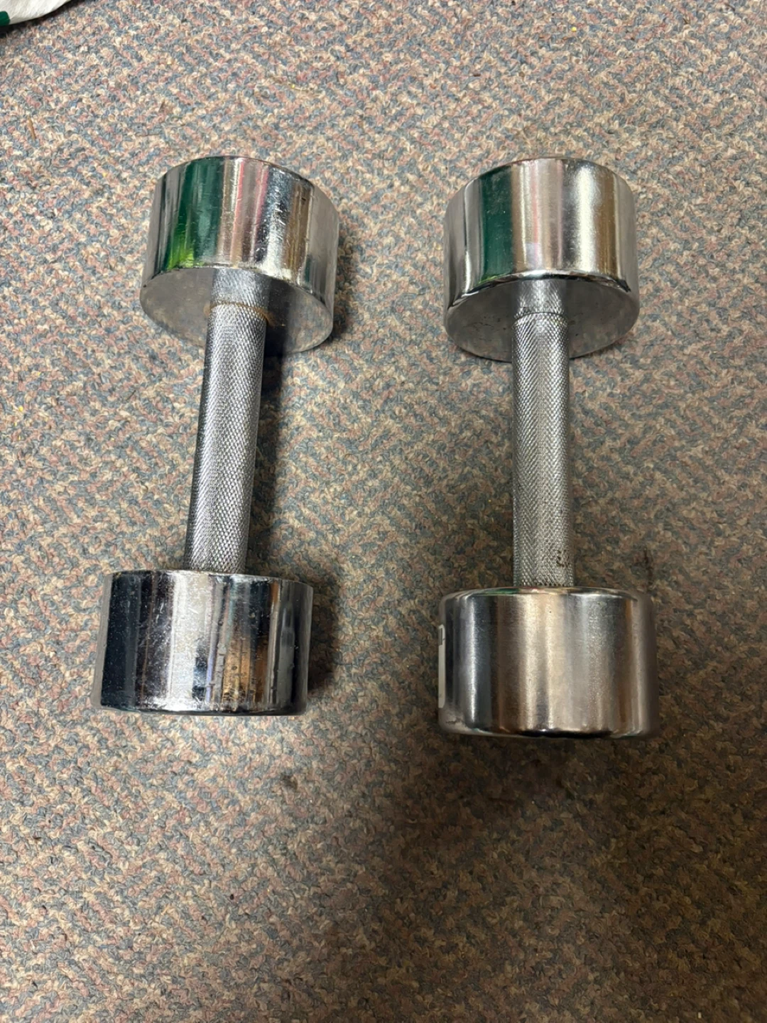 Pair of 10 lb Chrome Dumbbells - photo 2