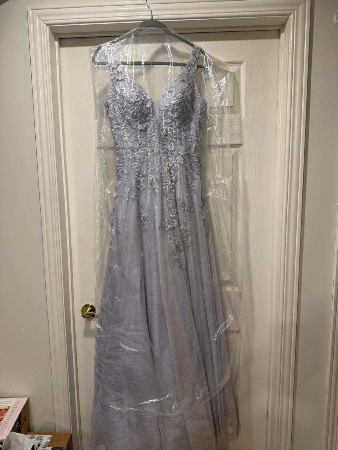 Women's Lace Appliqué Evening Gown
