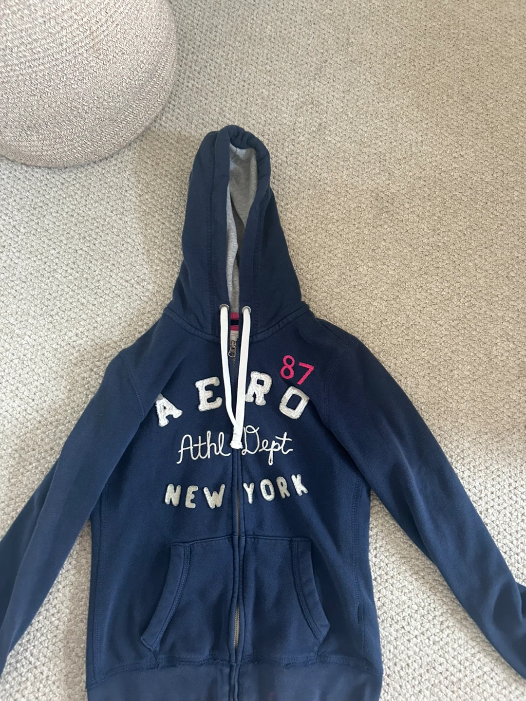 Aéropostale Navy Blue Athl Dept "New York" Hoodie - Size M - photo 2