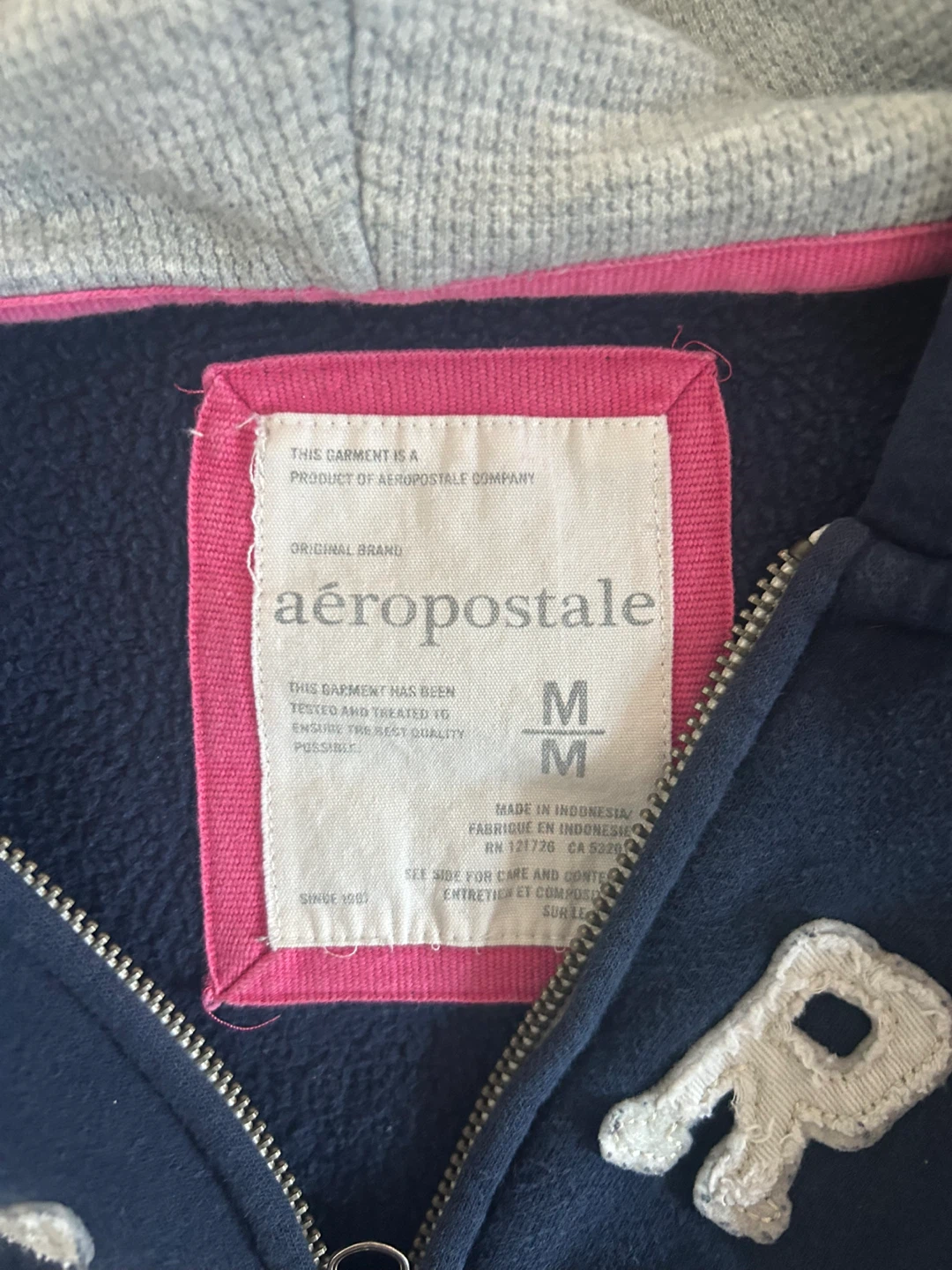 Aéropostale Navy Blue Athl Dept "New York" Hoodie - Size M - photo 3