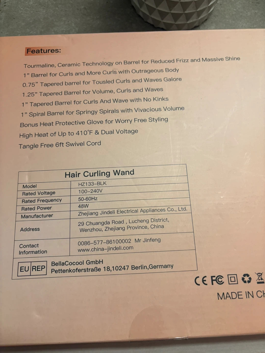BESTOPE 5-in-1 Curling Wand Set - photo 3