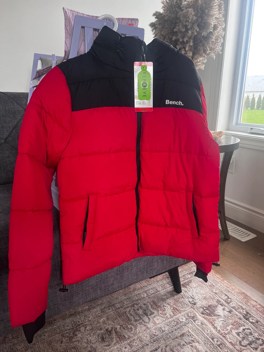 Bench Puffer Jacket - Red/Black