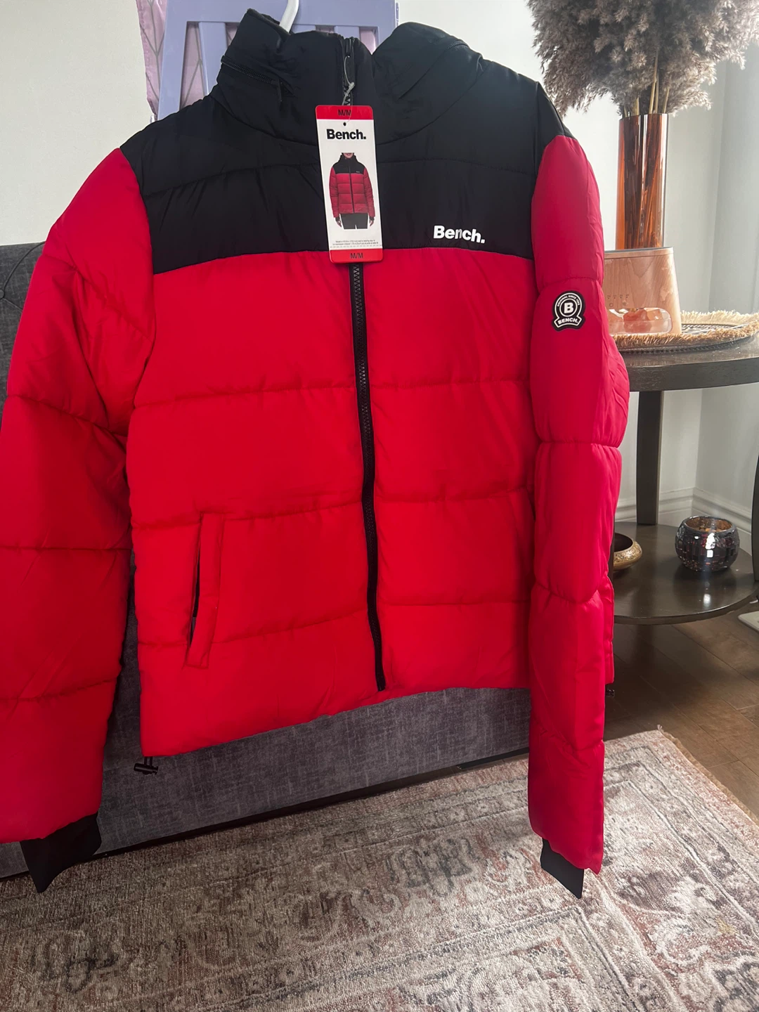 Bench Puffer Jacket - Red/Black - photo 2