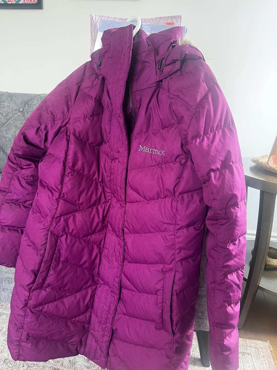 Marmot Women's Puffer Coat - Purple - Size L/G - photo 2