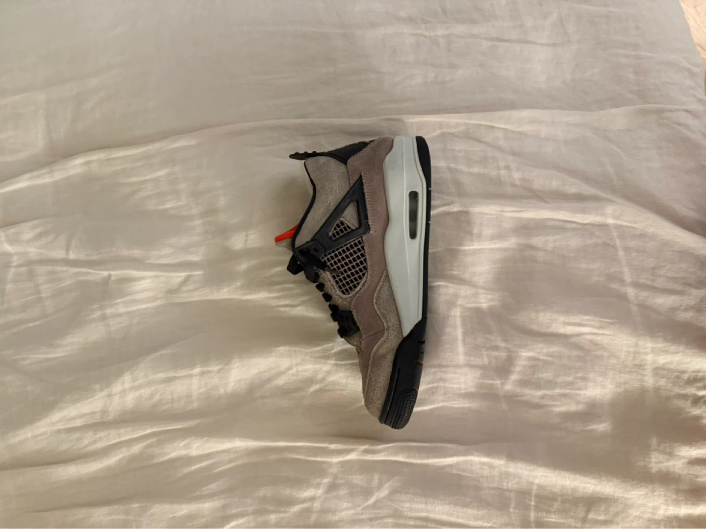 Air Jordan 4 Grey Suede Sneakers - photo 2