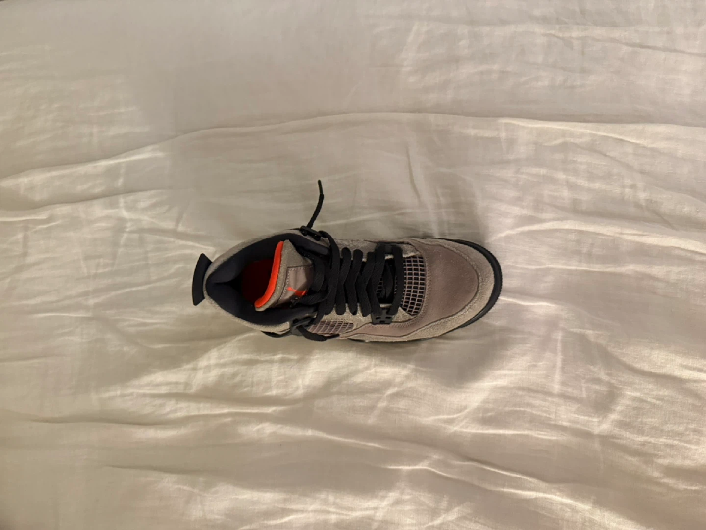 Air Jordan 4 Grey Suede Sneakers - photo 3