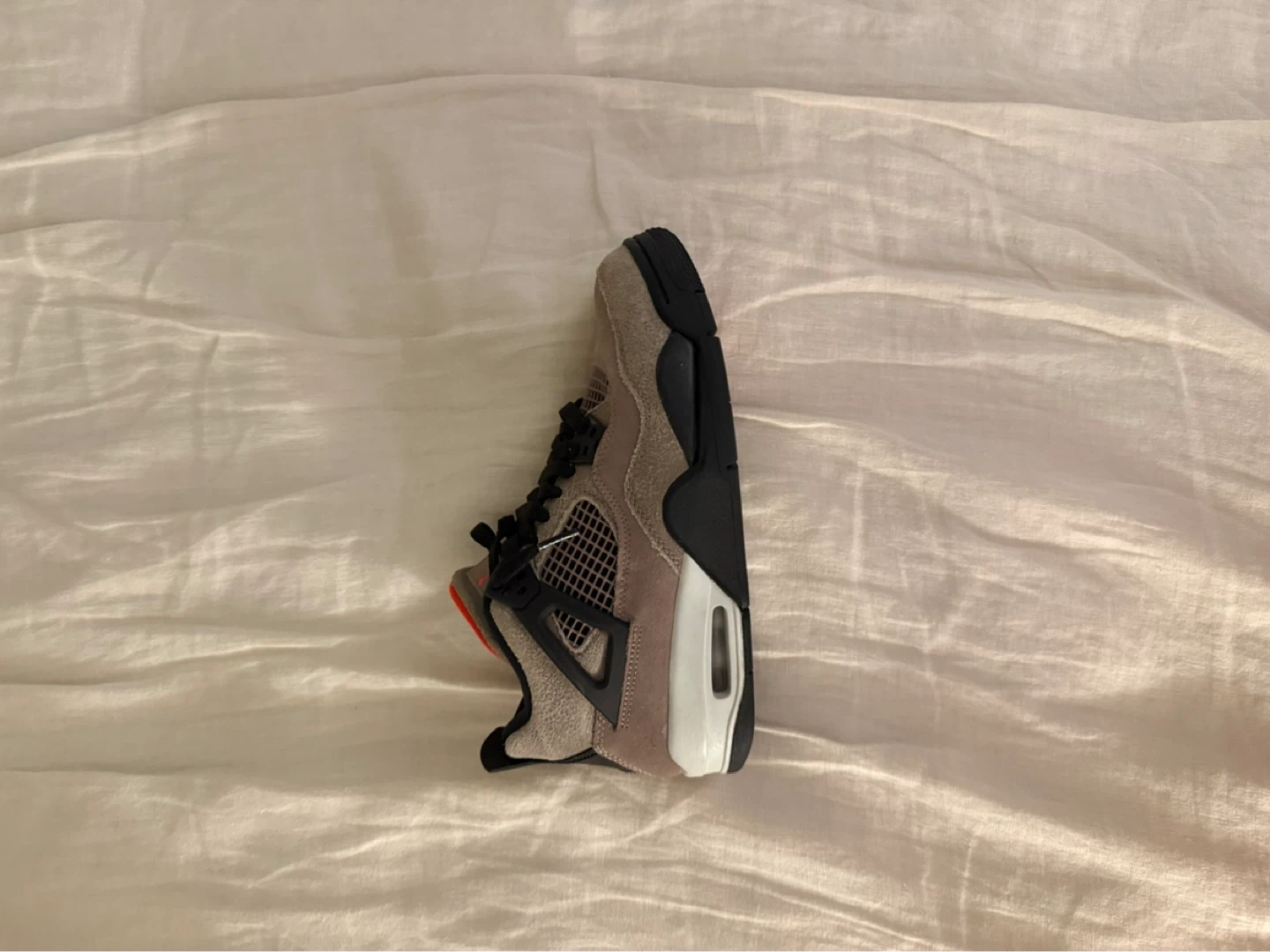 Air Jordan 4 Grey Suede Sneakers