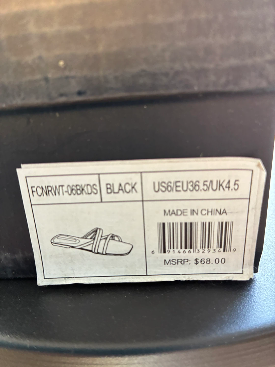 French Connection Black Flat Sandals Size US 6 - photo 5
