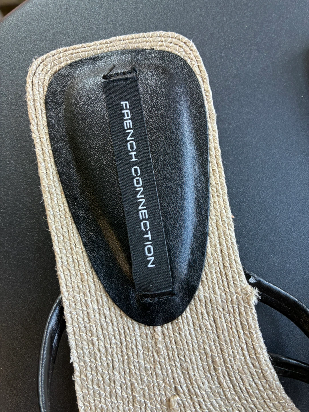 French Connection Black Flat Sandals Size US 6 - photo 3