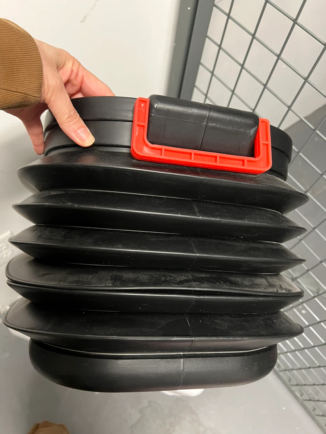Black Collapsible Bucket with Red Trim - photo 4