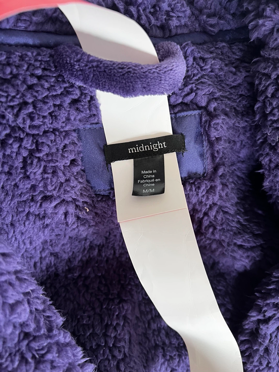Midnight Purple Fleece Robe Size M/M - photo 4