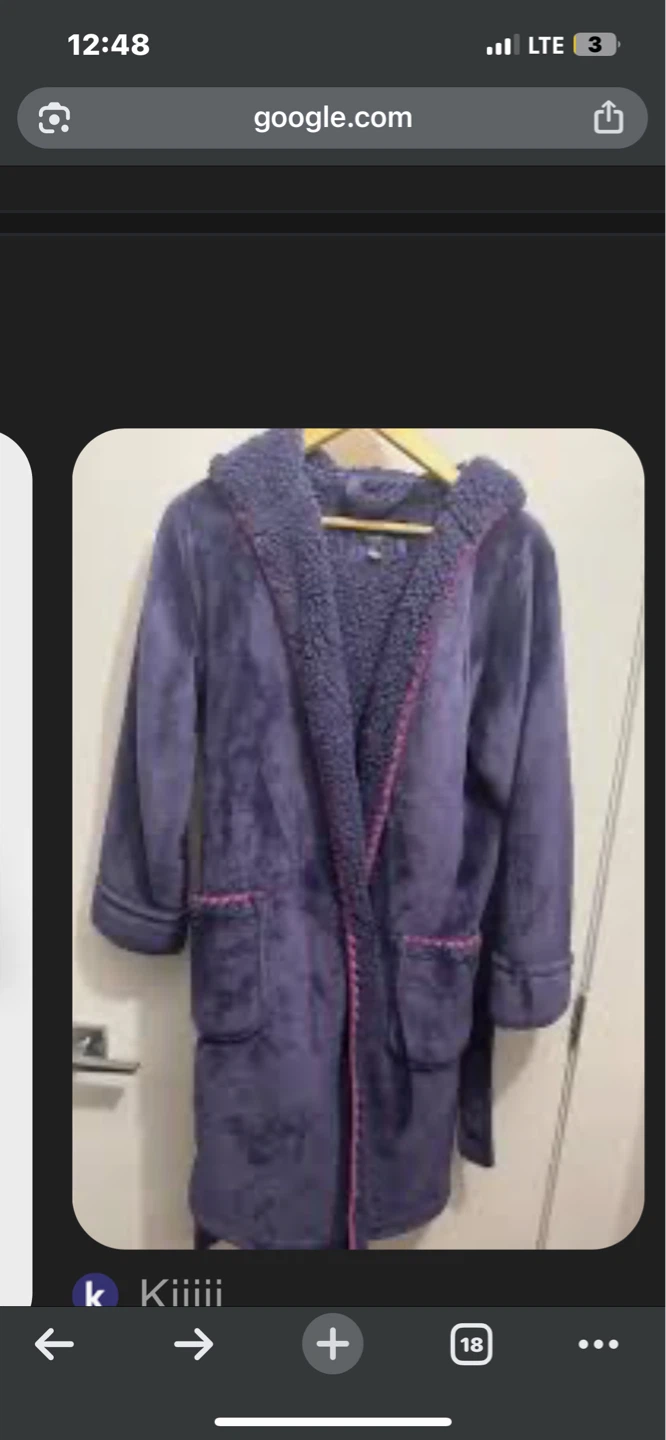 Midnight Purple Fleece Robe Size M/M