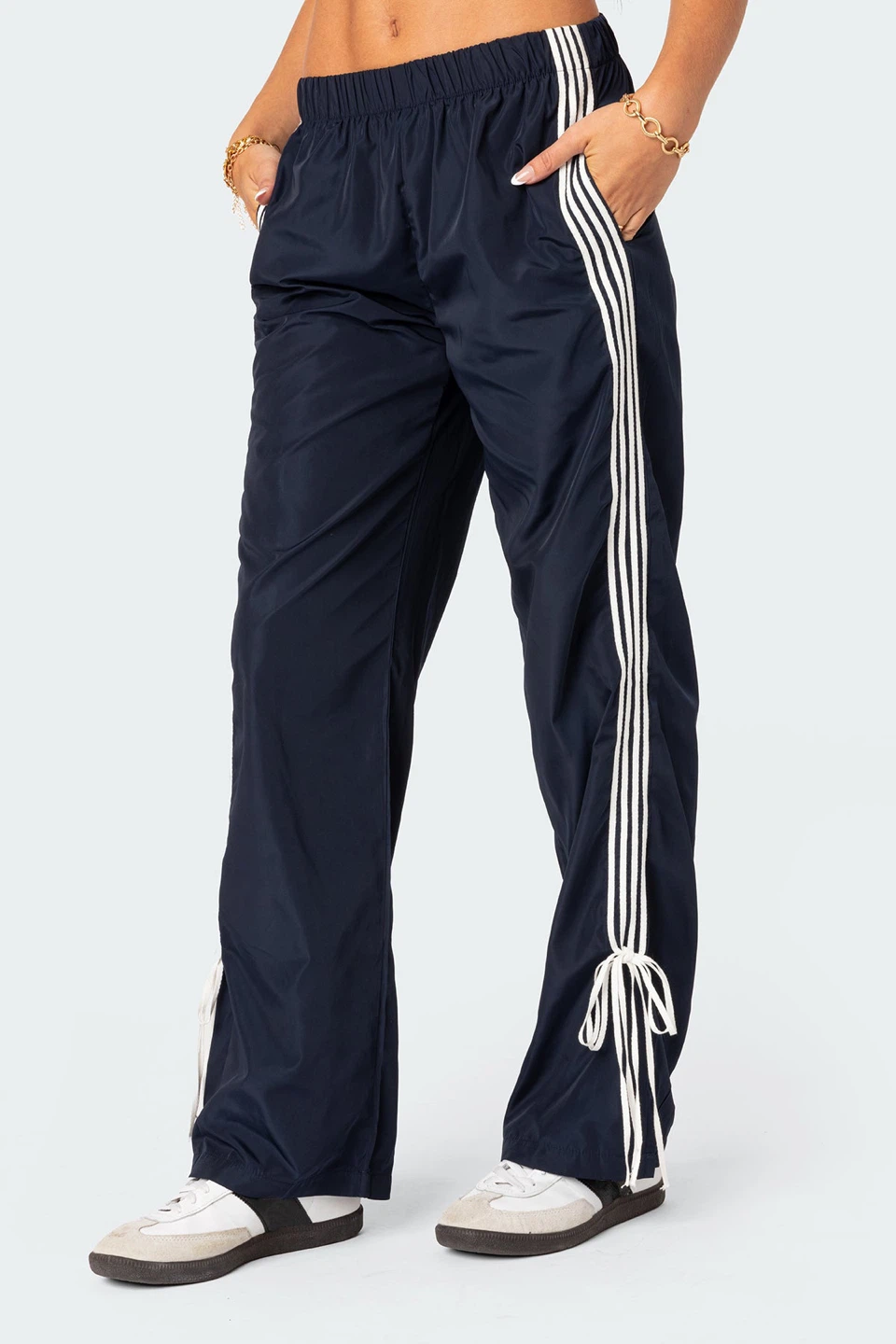 Edikted Side Stripe Track Pants Joggers Small