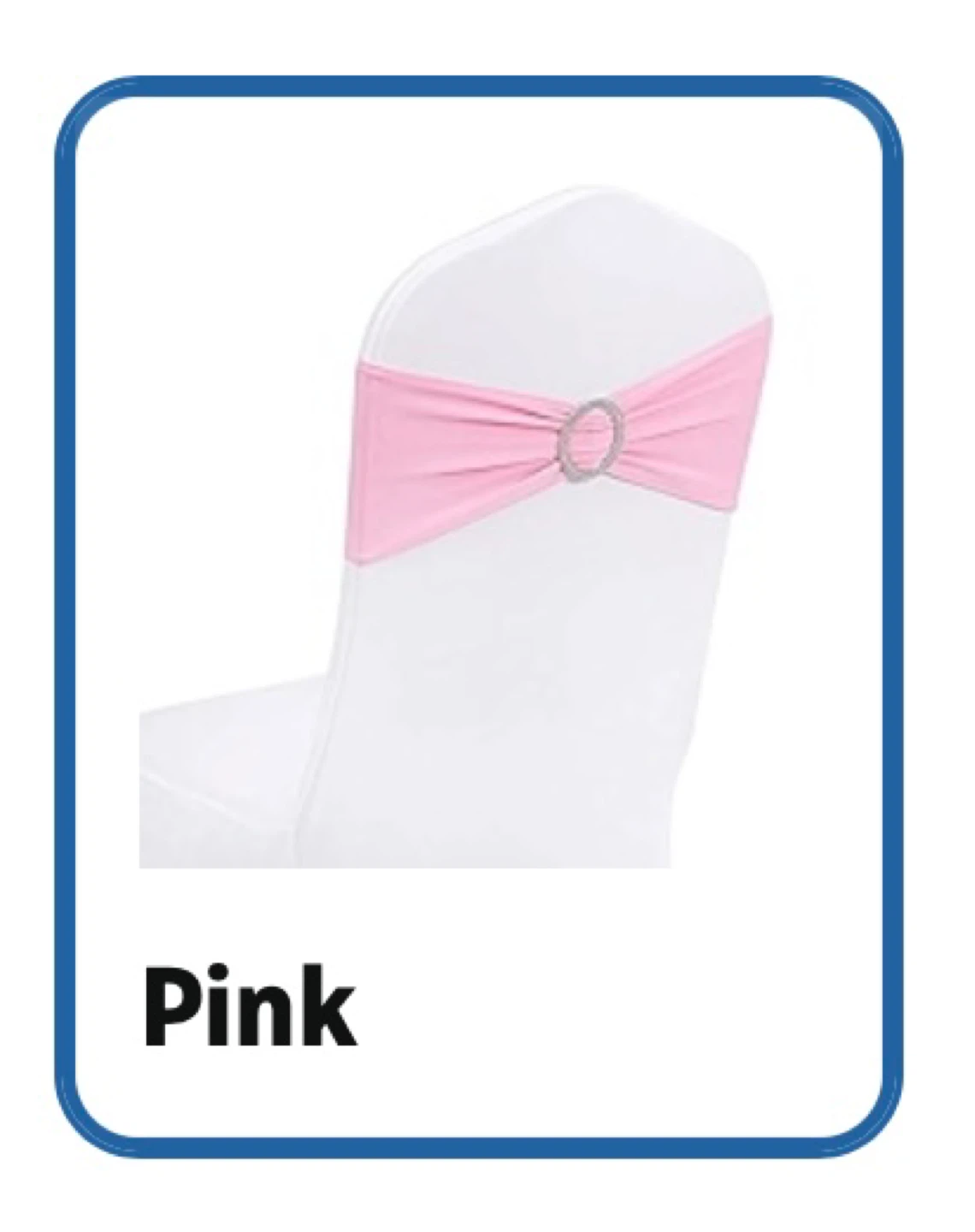 Pink Chair Sashes with Silver Rhinestone Buckle - photo 2