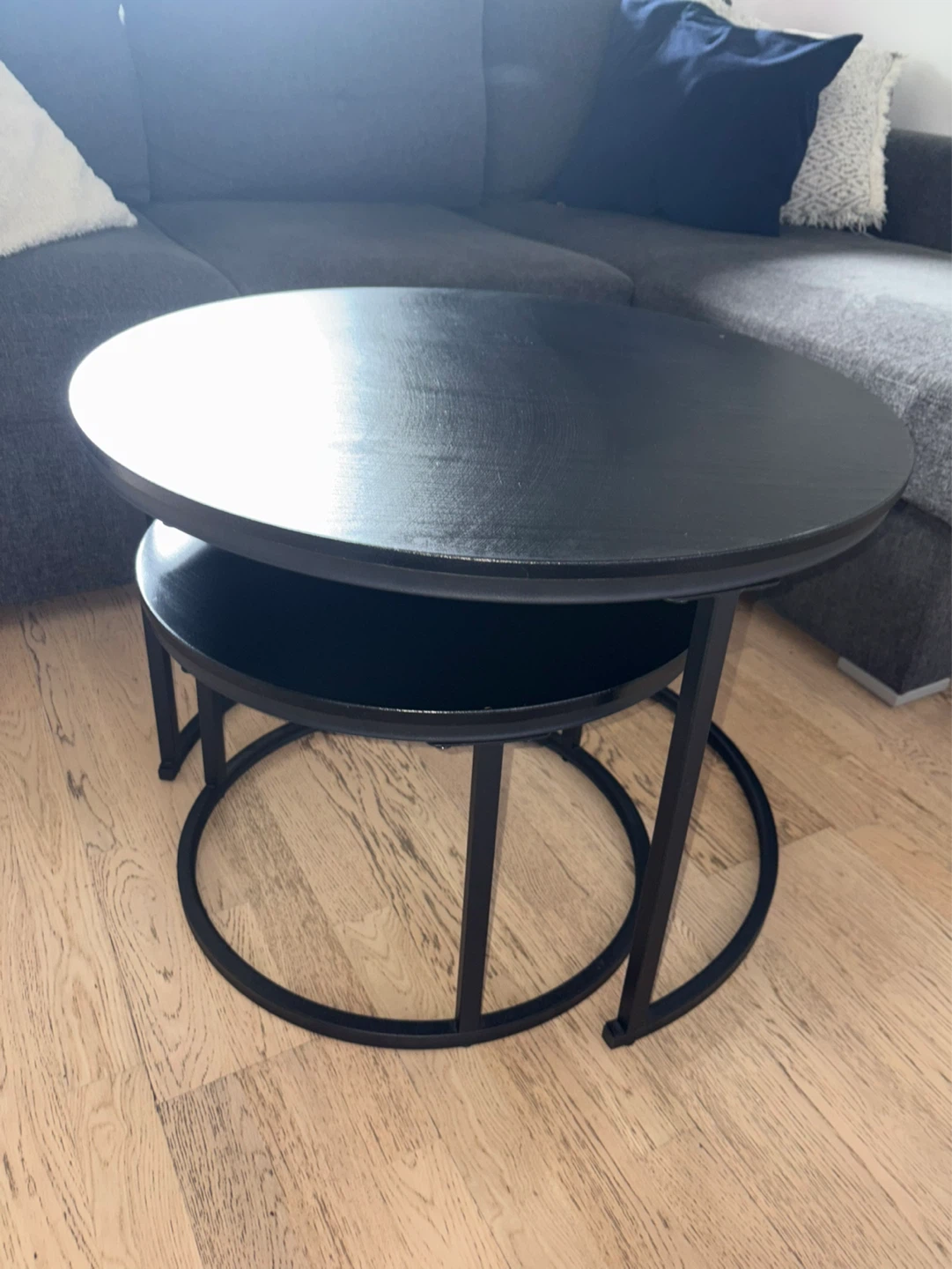 Set of 2 Black Nesting Coffee Tables - photo 3