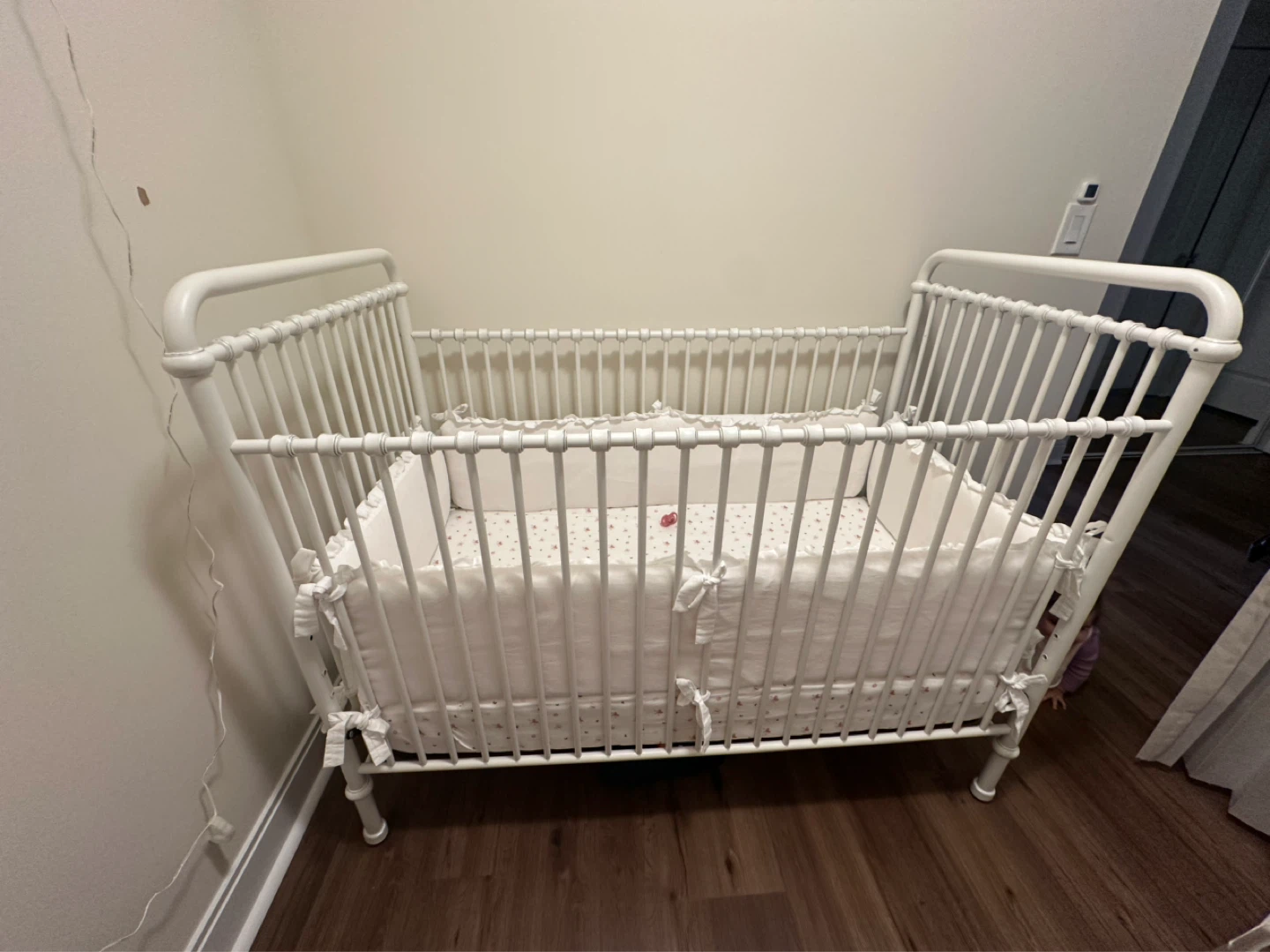 Namesake Abigail - White Metal Baby Crib
