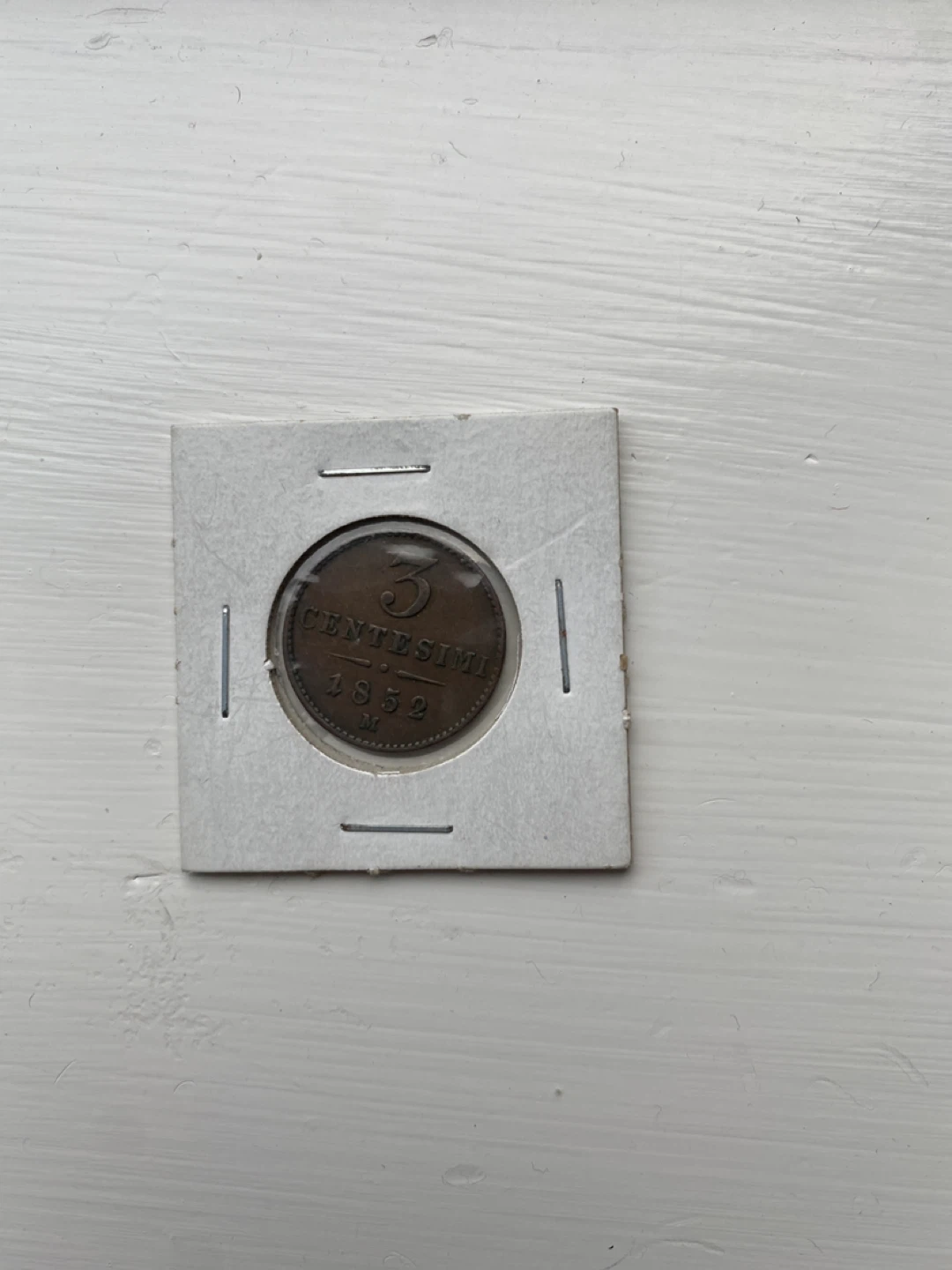3 Centesimi Coin 1952