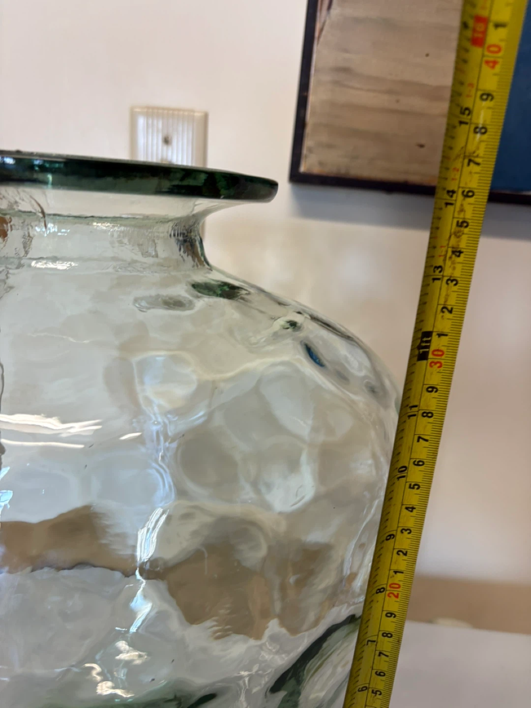 Large Textured Glass Vase - photo 3