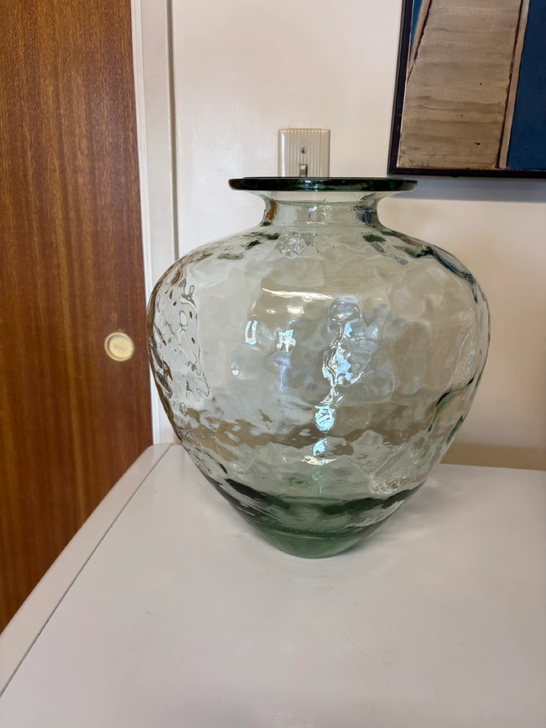 Large Textured Glass Vase