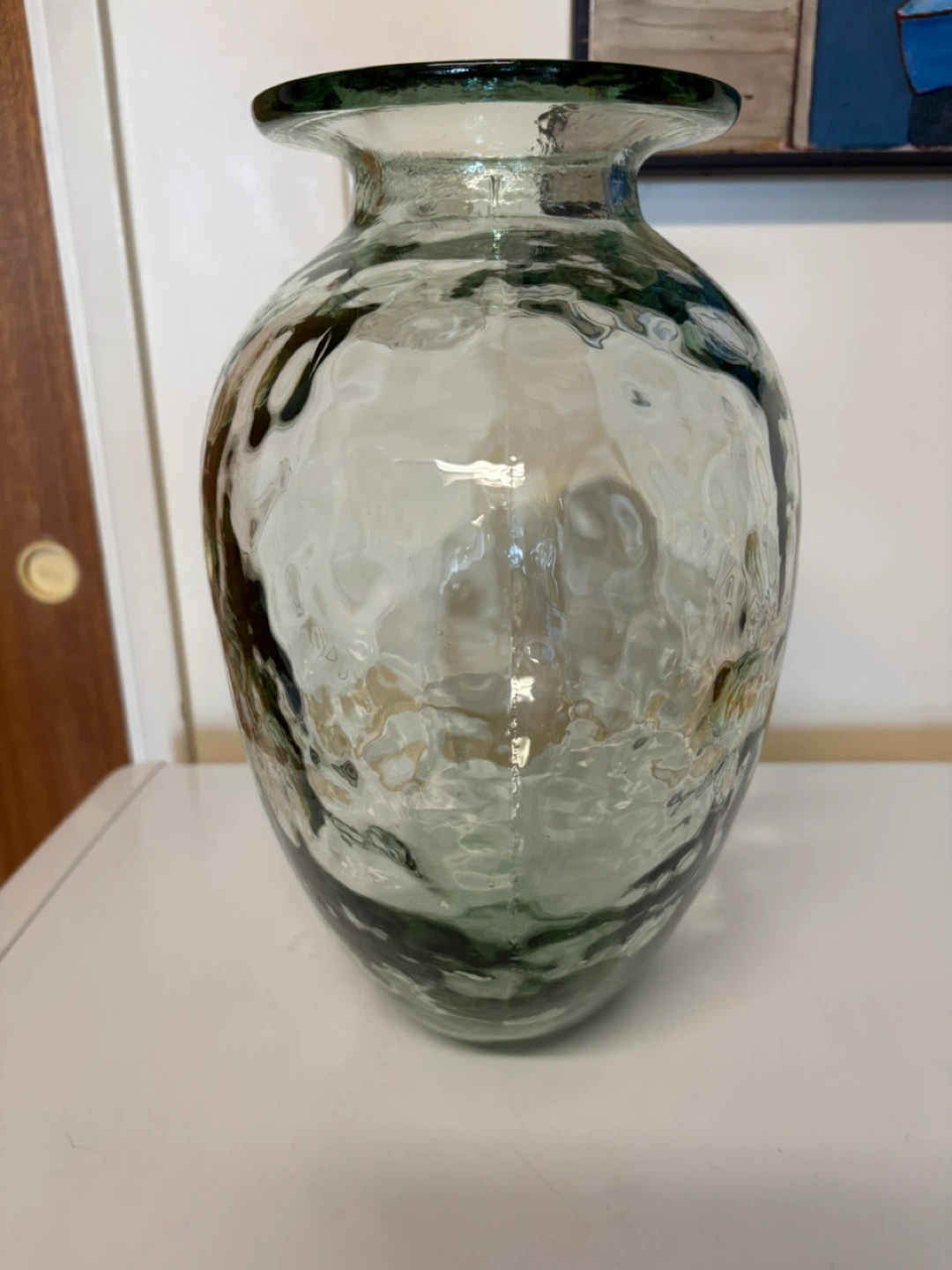 Large Textured Glass Vase - photo 2