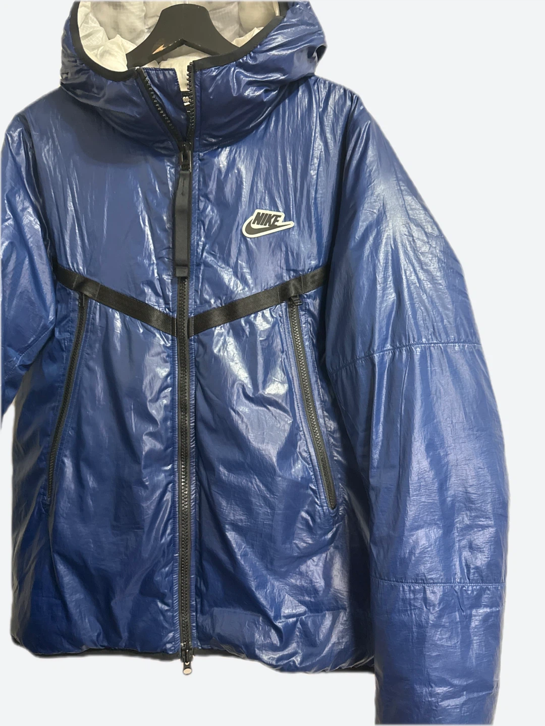 Nike Down Fill Hooded Jacket Blue Size S - photo 3