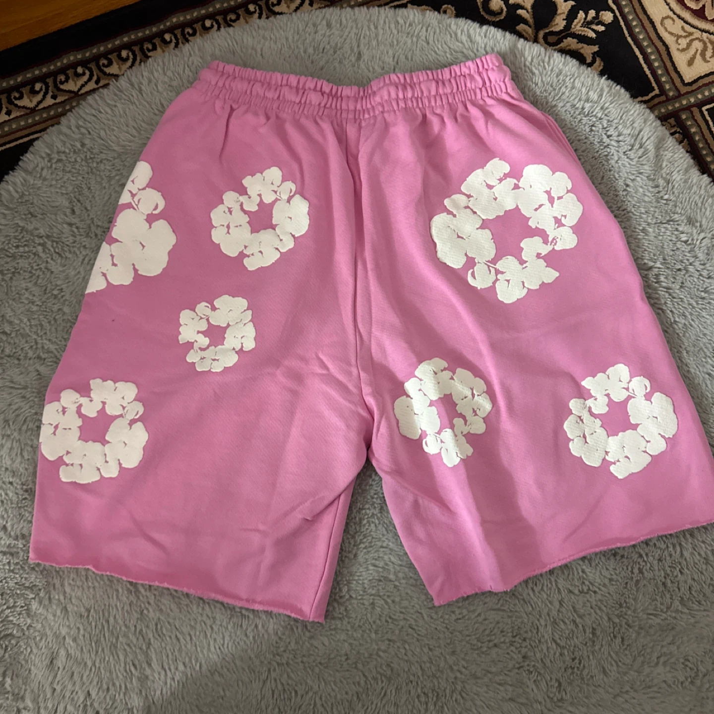 Pink denim tears shorts - photo 2