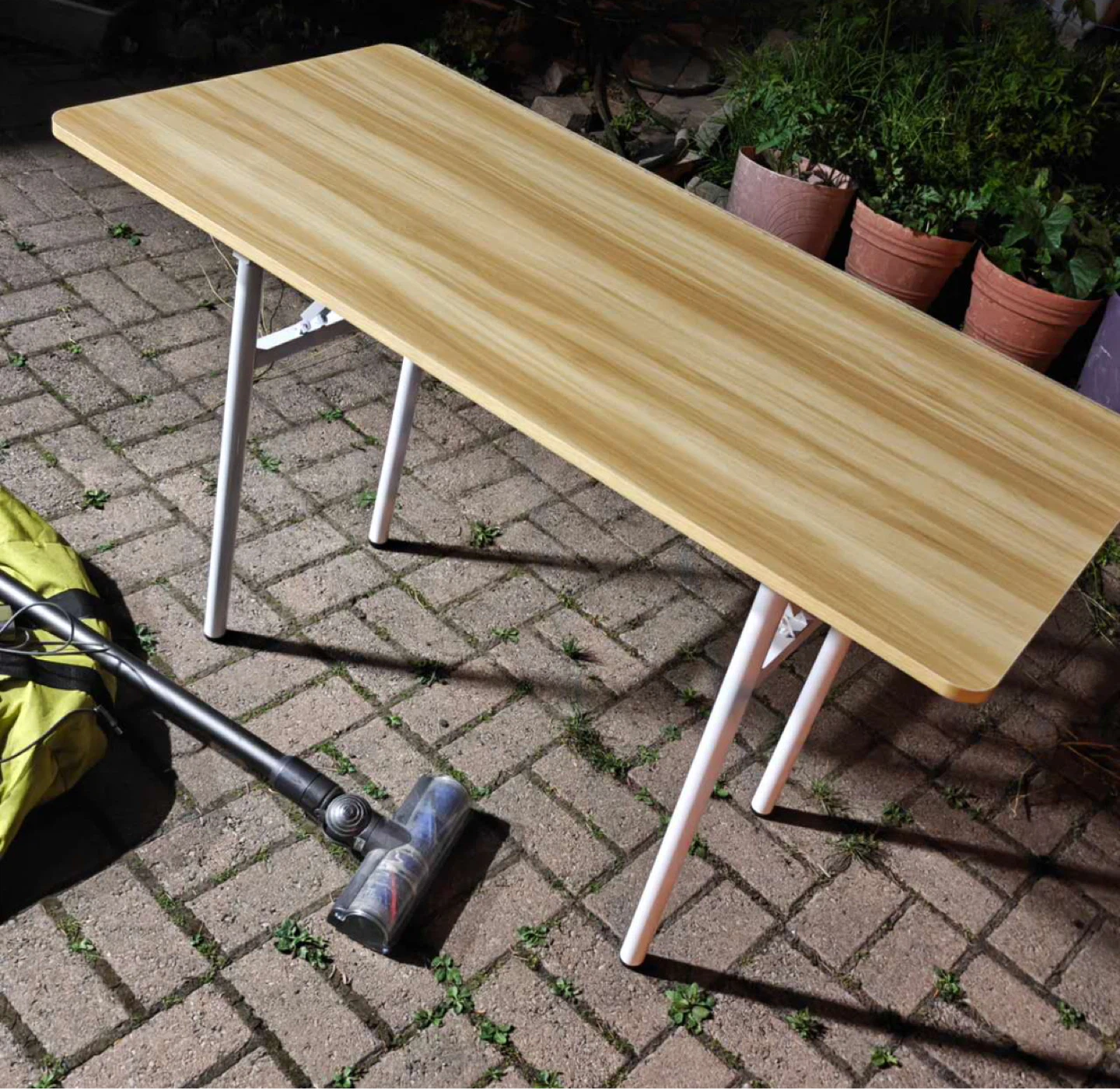 🔥Moving Sale🔥Folding Table with Wood Grain Finish 120cm*60cm