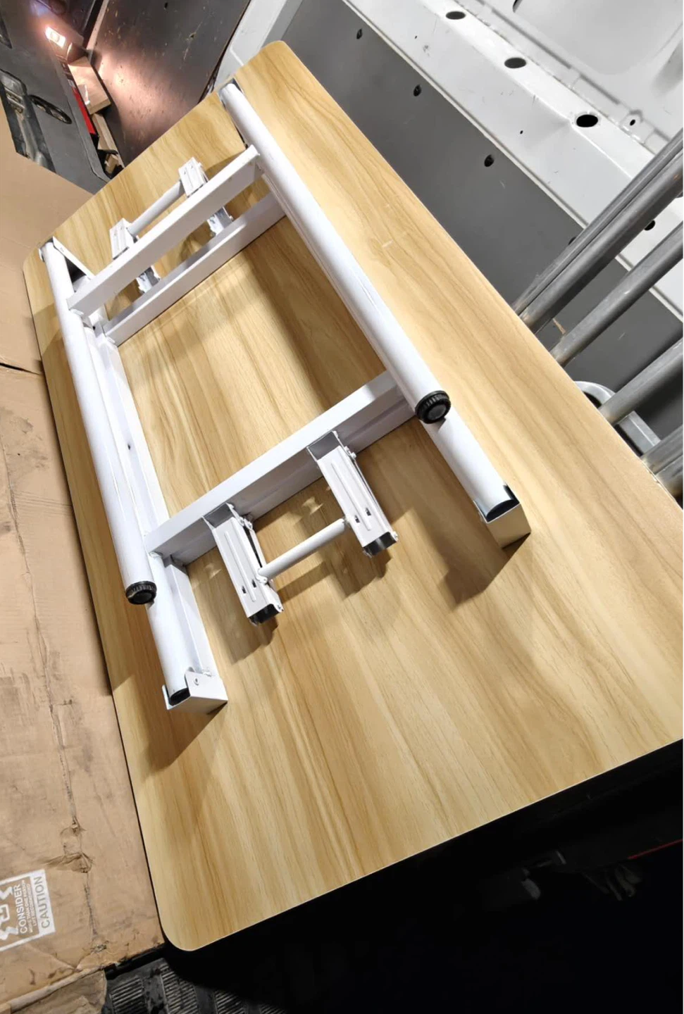 🔥Moving Sale🔥Folding Table with Wood Grain Finish 120cm*60cm - photo 3