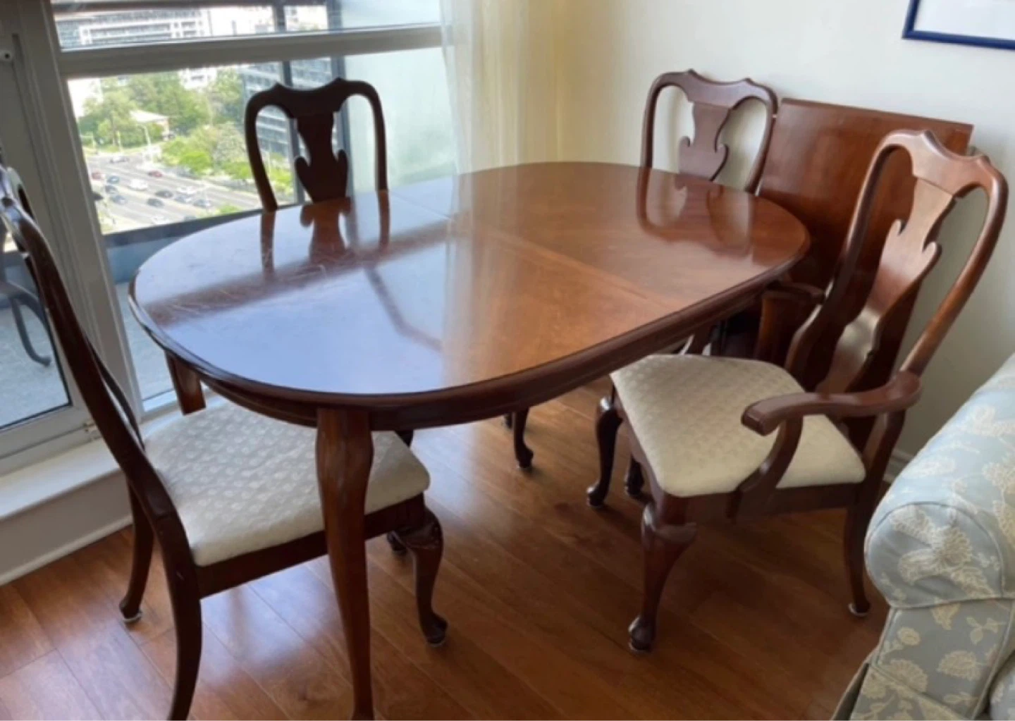 Wooden Oval Dining Table and 4 Chairs - photo 2