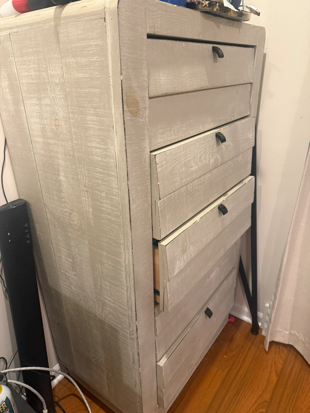 Distressed Wood Dresser - 6 Drawer - photo 2