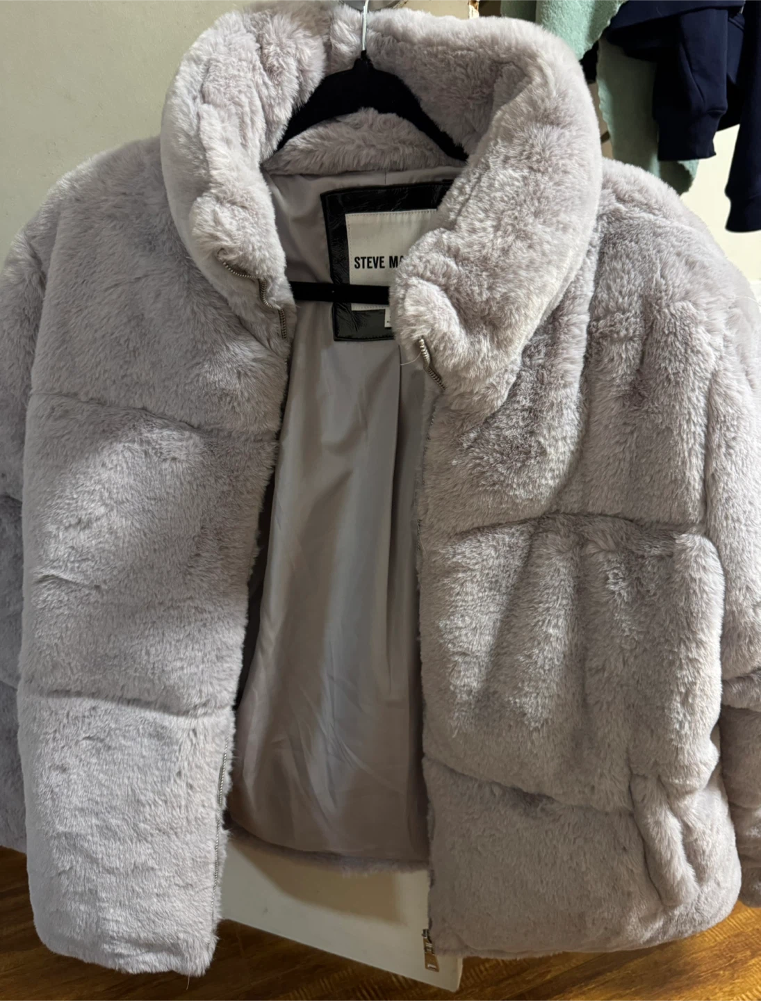Steve Madden Faux Fur Puffer Jacket
