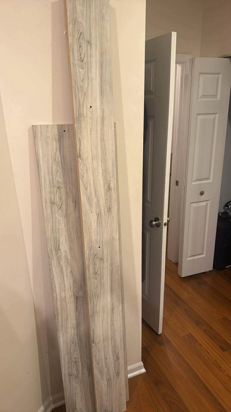 Rustic Wood Headboard with Wall Sconces - photo 2