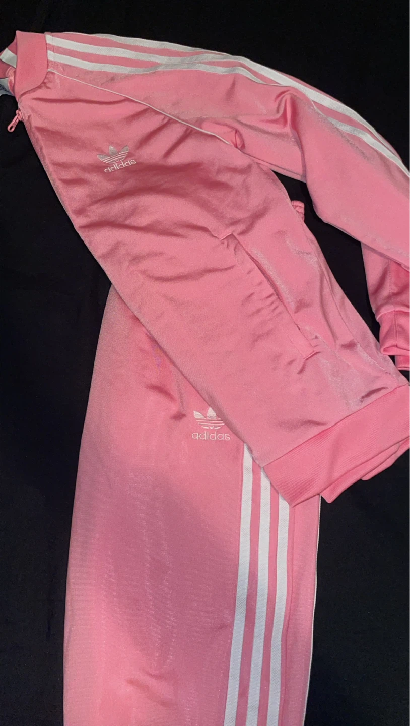 Adidas Pink Tracksuit Set
