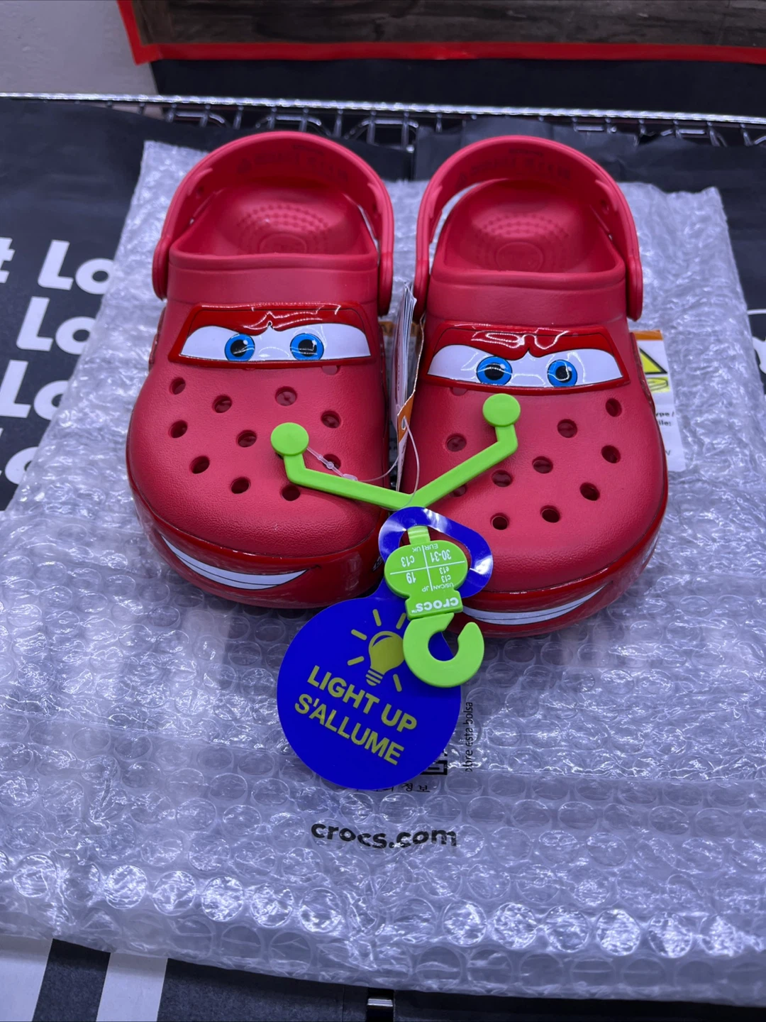Crocs Lightning McQueen Cars Clog Shoes Size C13