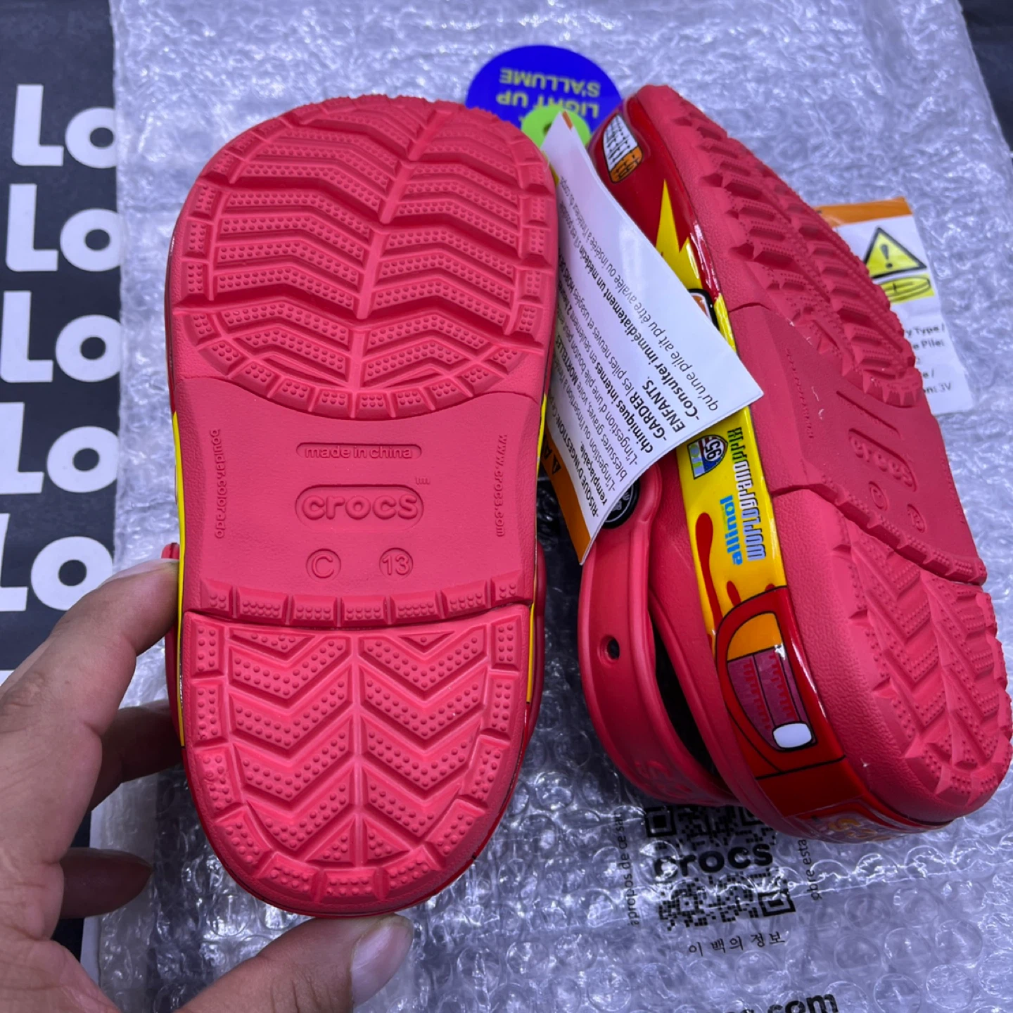 Crocs Lightning McQueen Cars Clog Shoes Size C13 - photo 2