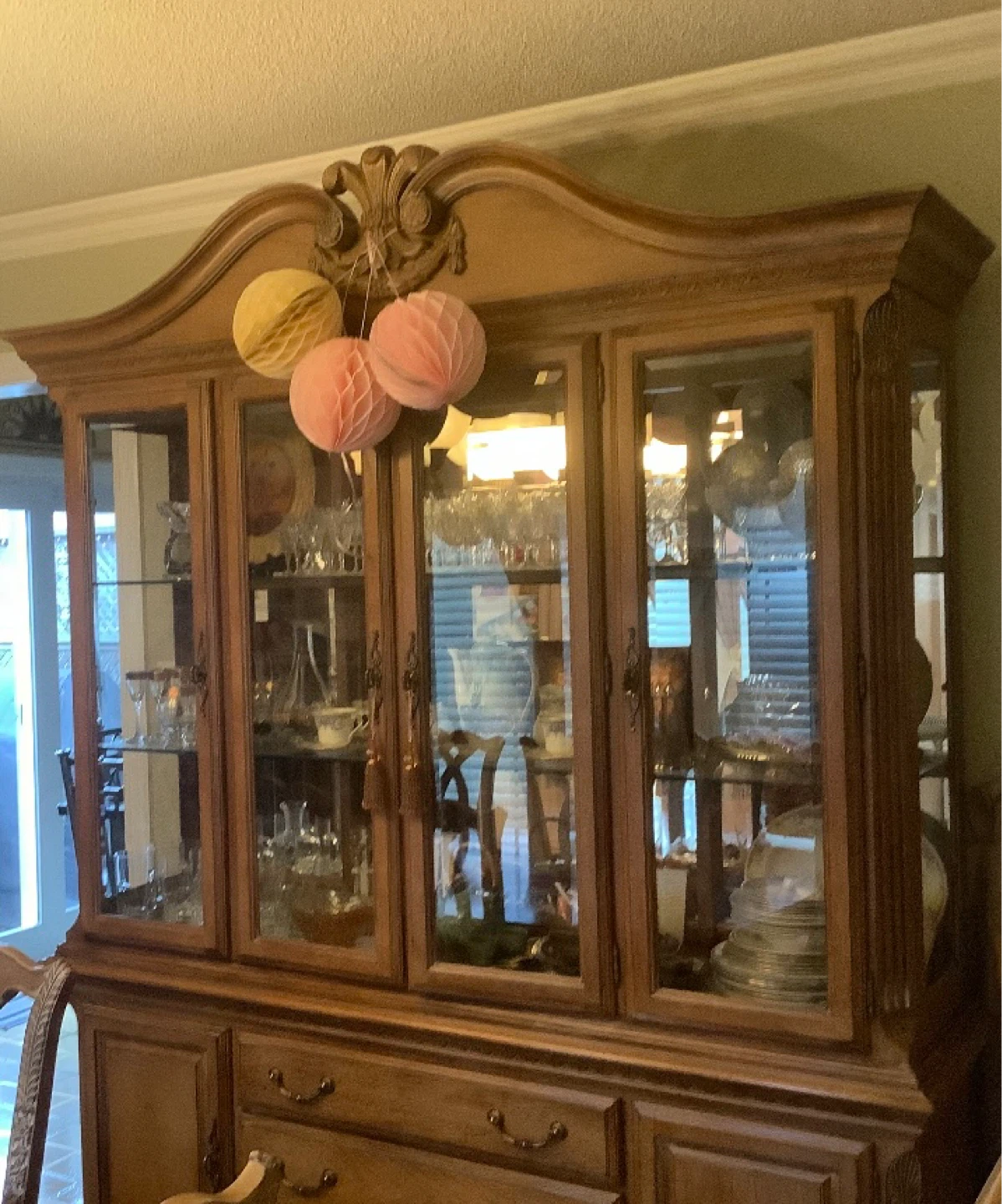 Wooden China Cabinet with Glass Doors - photo 2