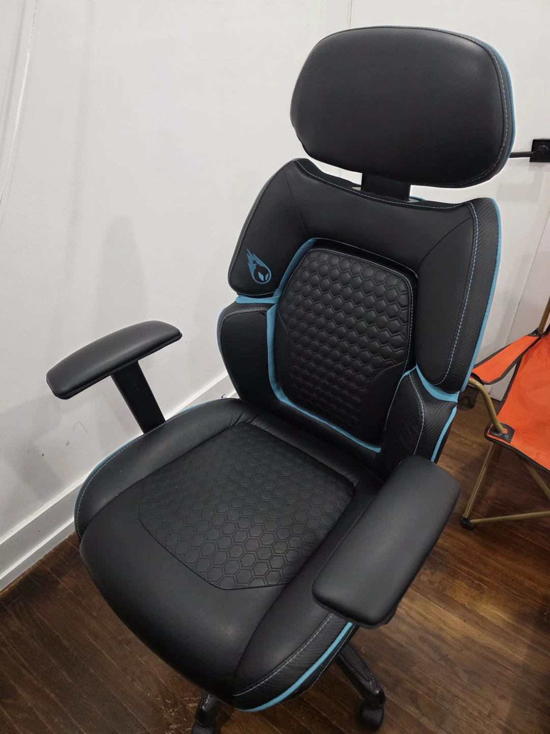 DPS Black Gaming Chair with Blue Accents