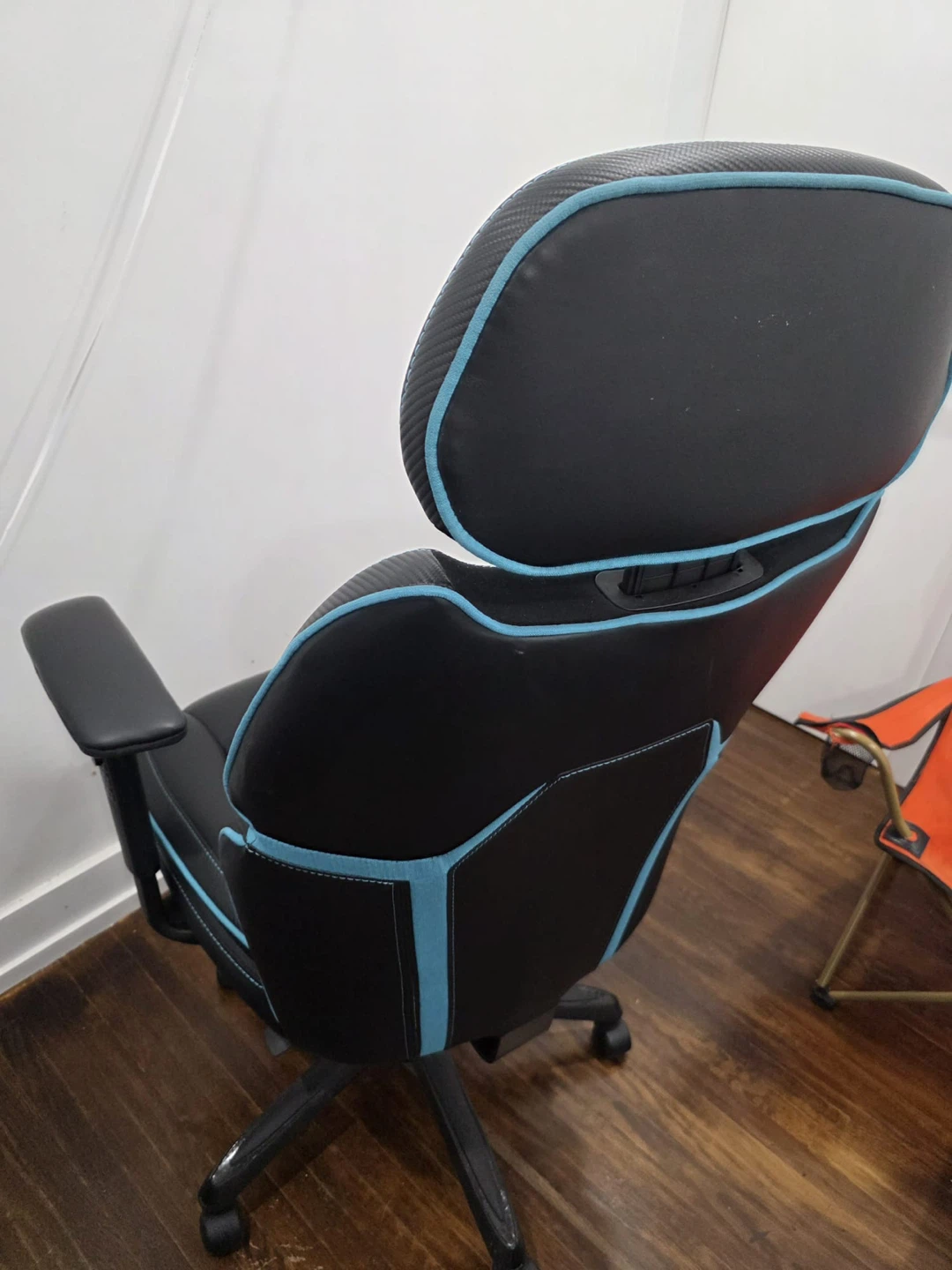 DPS Black Gaming Chair with Blue Accents - photo 4