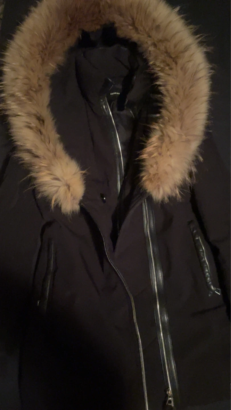 RUDSAK Black Winter Parka with Fur Hood