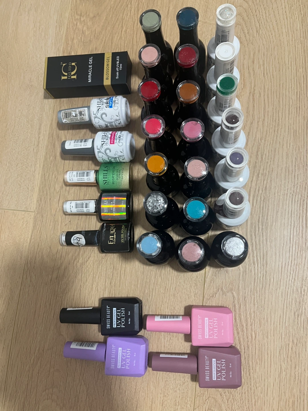 Assorted Gel Polish and Nail Art Supplies