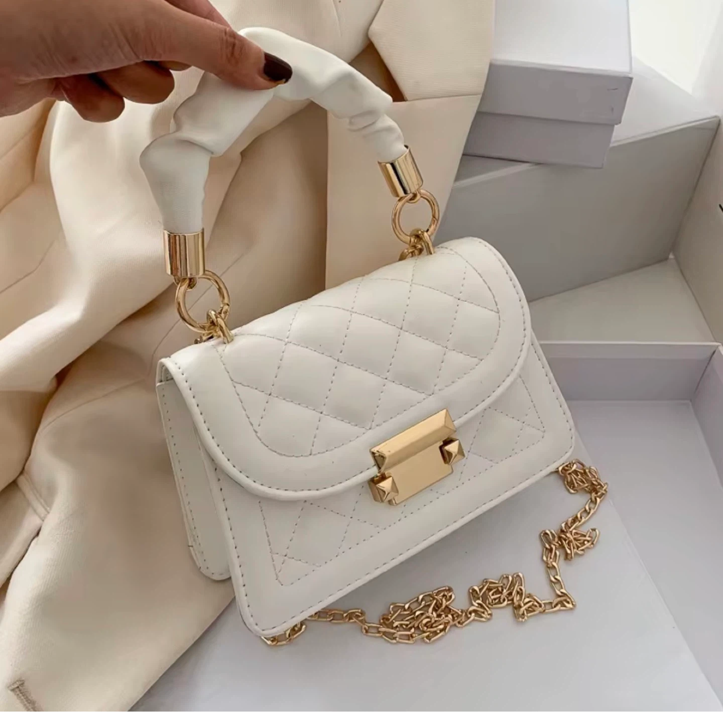Shoulder Bag with Chain Strap